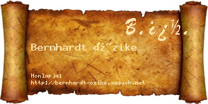 Bernhardt Őzike névjegykártya